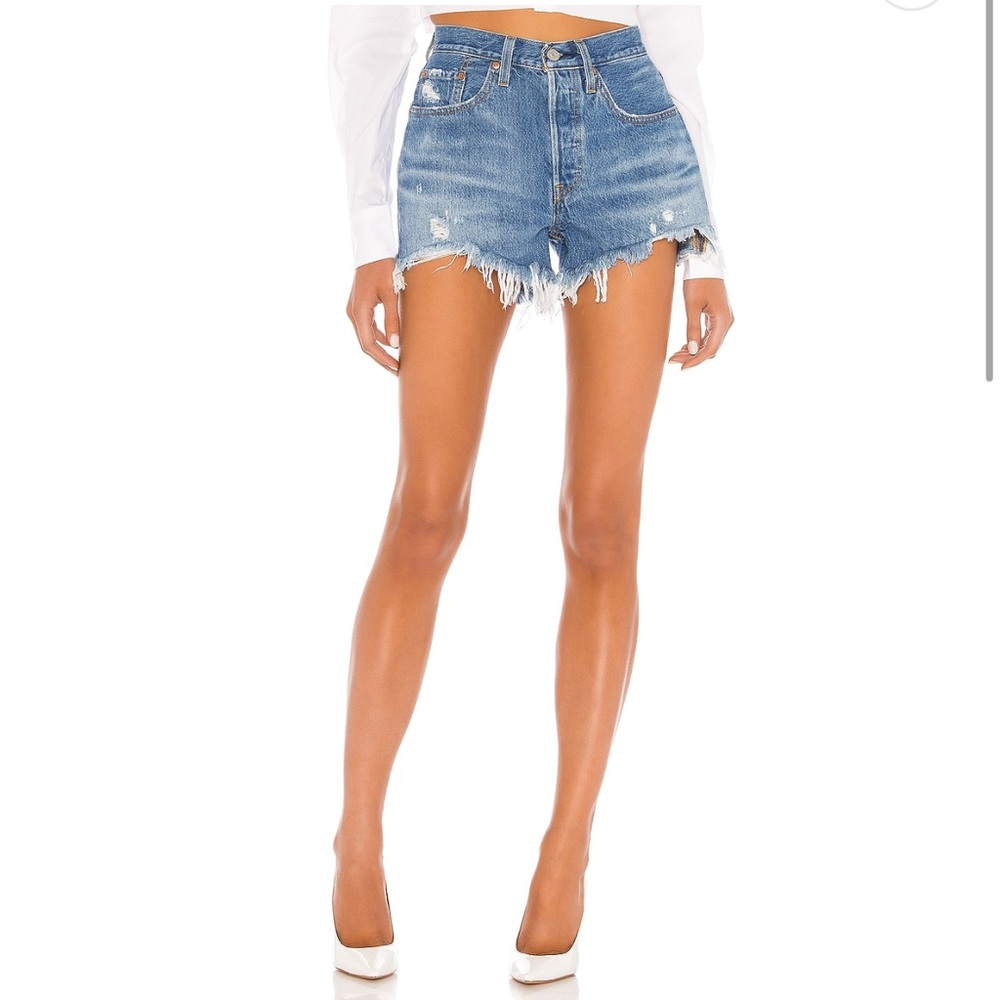 Levi's Women's Distressed Blue Jean Shorts